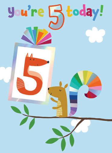 Picture of YOURE 5 TODAY BIRTHDAY CARD